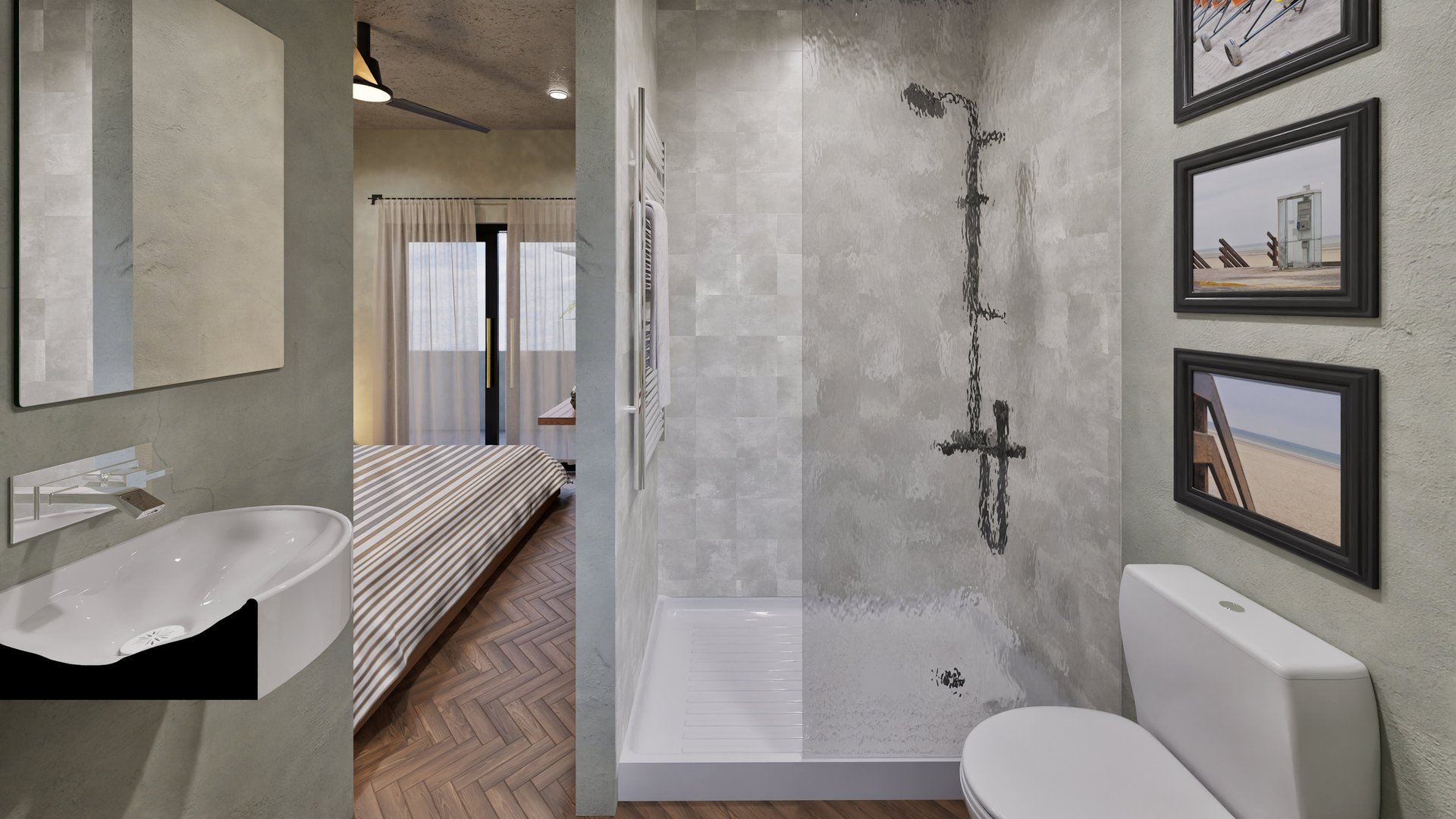 Sol Vida bath suite with walk-in shower